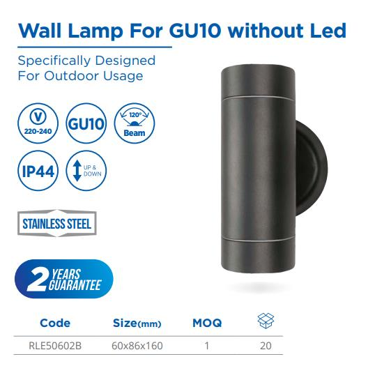 WALL LAMP WITHOUT LED, FOR GU10, BLACK