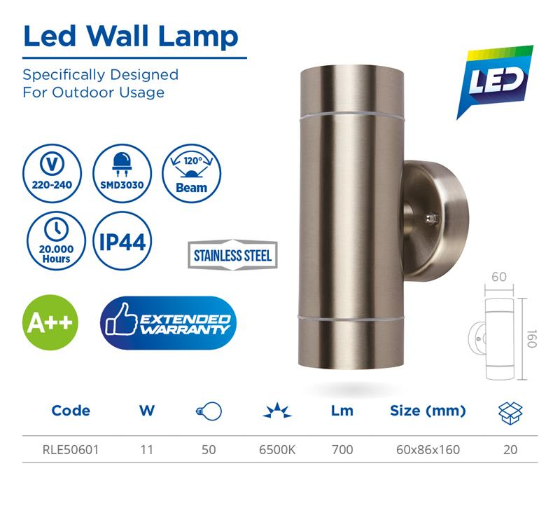WALL LAMP, 11W, 700LM, 220-240V