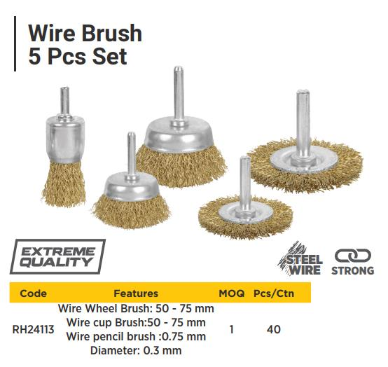 WIRE BRUSH SET 5 PCS
