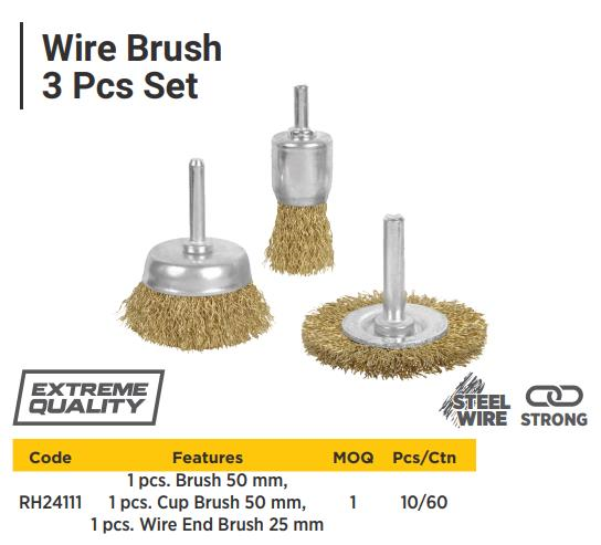 WIRE WHEEL BRUSH 3 PCS SET