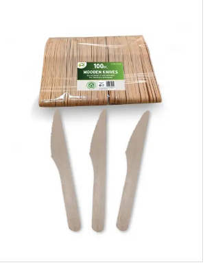 100pc Wooden Knives