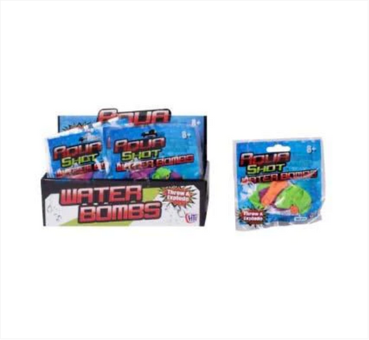 Water Bombs x 8 Childrens Kids Fun Outdoors AQUA SHOTS Throw And Explode