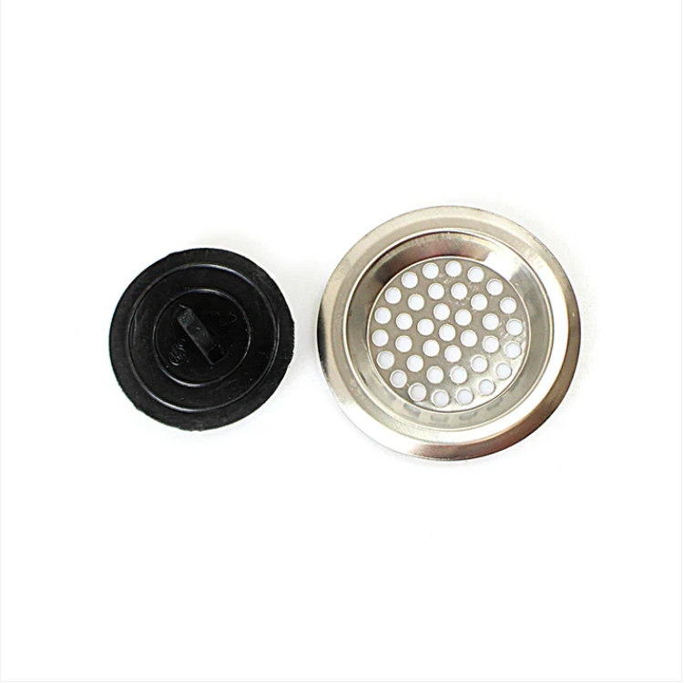 Water Drain Plug Filter Steel Sink Bathroom With Plastic Plug Diy Home (6cm Filter 4cm Plug)