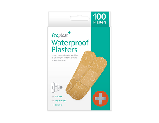 Waterproof Plasters - 100 Pack