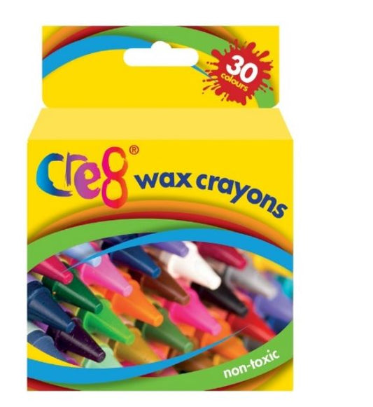 Wax Crayons, 30 Colours