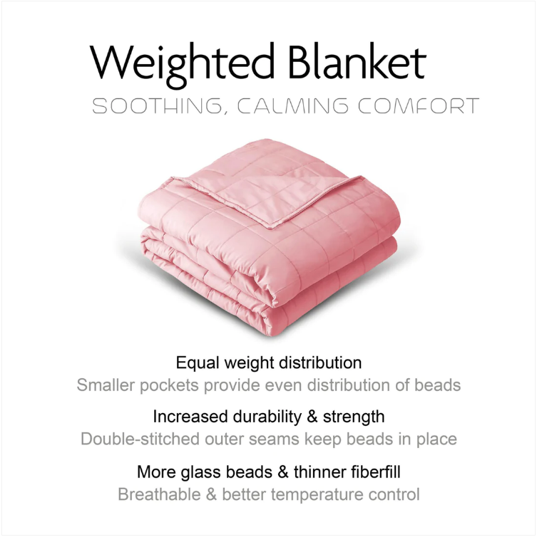 Weighted Blanket 125cm x 150cm 4Kg Pink