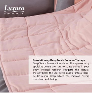 Weighted Blanket 125cm x 150cm 4Kg Pink