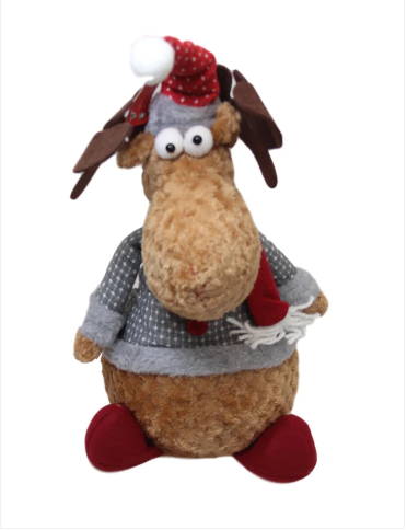 Weighted Christmas Festive Reindeer Christmas Santa's Helper Decoration / Door Stop 40cm x 20cm