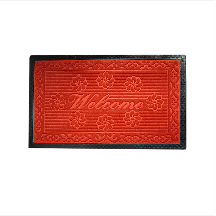 Welcome Door Mat Rectangle Shaped Indoor/Outdoor With PVC Backing 75cm x 45cm