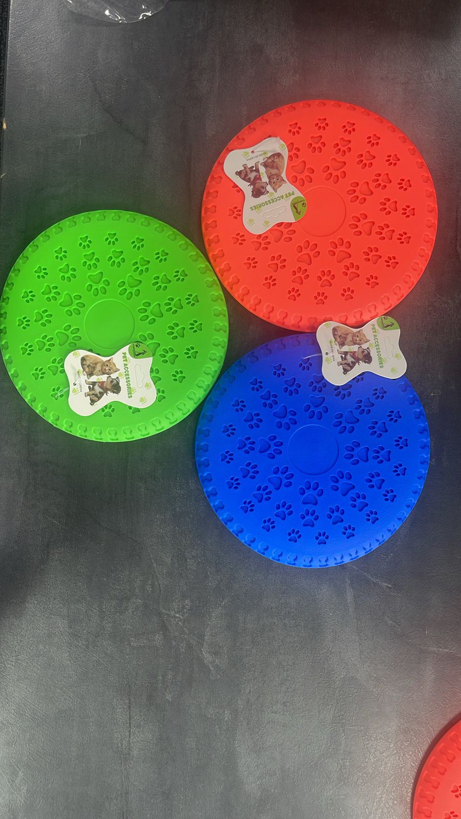 Dog Frisbee Toy Flexible Rubber Flying Discs