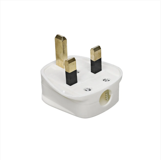 White /Black Plug 13 Amp Home Diy Electrical