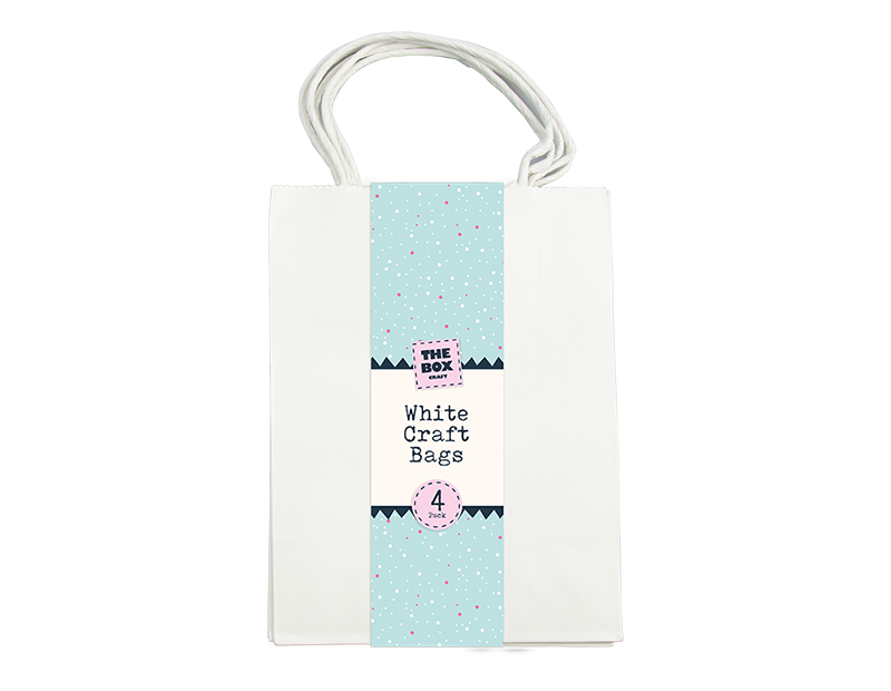 White Craft Bags 4pk