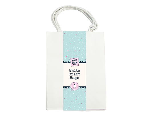 White Craft Bags 4pk