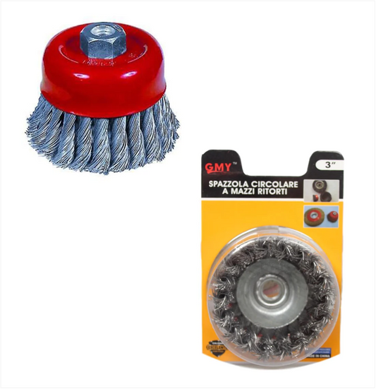 Wire Brush Metal Circular Brush Twisted Bunches Hardcore Brush 3'' Diy