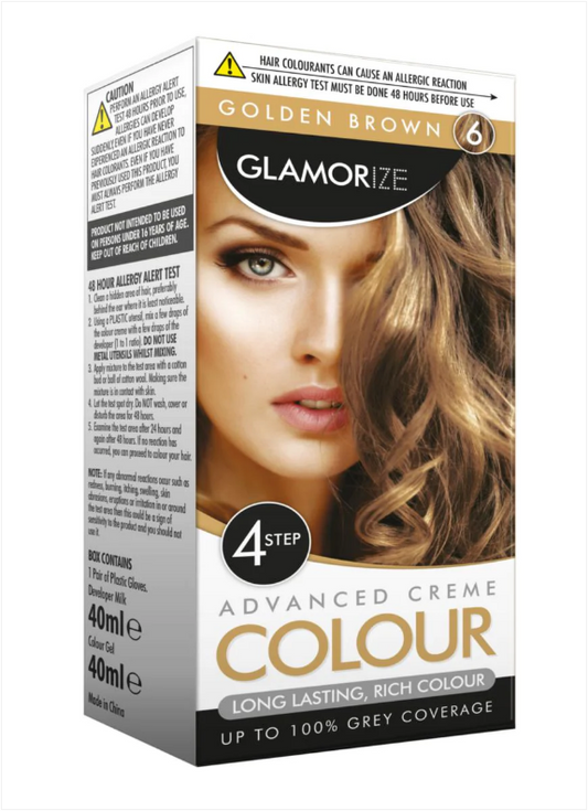 Women's Golden Brown Hair Dye No.6 Advanced Creme Colour