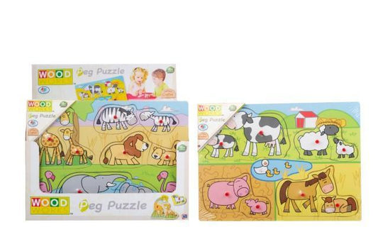 Wood Works Peg Puzzle School Beginners Boys Girls