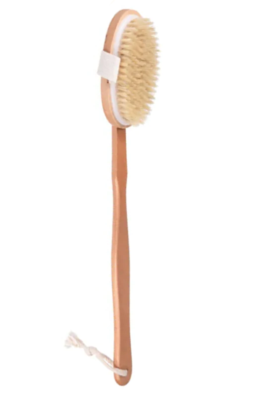 Wooden Bath Brush Back Scrubber with Handle 40 cm