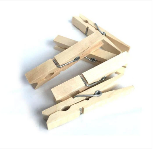 Wooden Cloth Laundry Pegs 9.5 cm Pack of 12