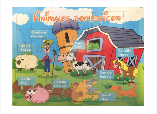 Wooden Farm Animal Puzzle 30 x 22.5 cm