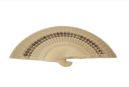 Wooden Hand Mini Fan Ladies Traditional Chinese Waving Fan 20cm