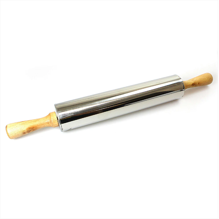 Wooden Handle Stainless Steel Roller Chapatti Baking Roller