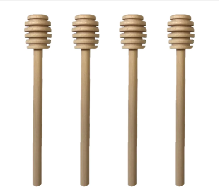 Wooden Honey Dripping Spoon 15 x 2.3 cm Pack of 4