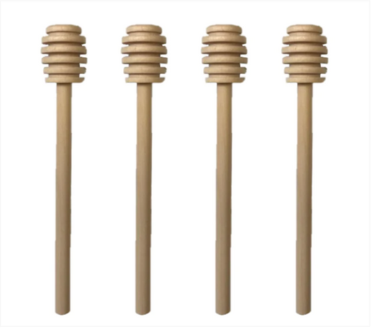 Wooden Honey Dripping Spoon 15 x 2.3 cm Pack of 4