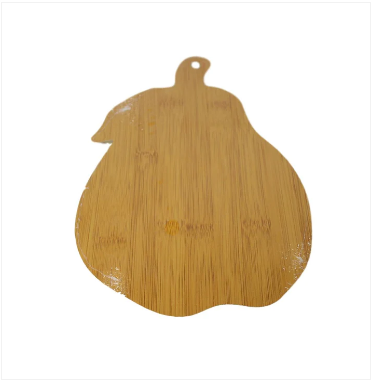 Wooden Kitchen Prep Food Fruit Cutting Board Pear Shaped 24cm x 17cm