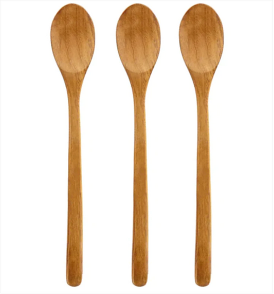 Wooden Kitchen Spoons 23 cm Pack of 3