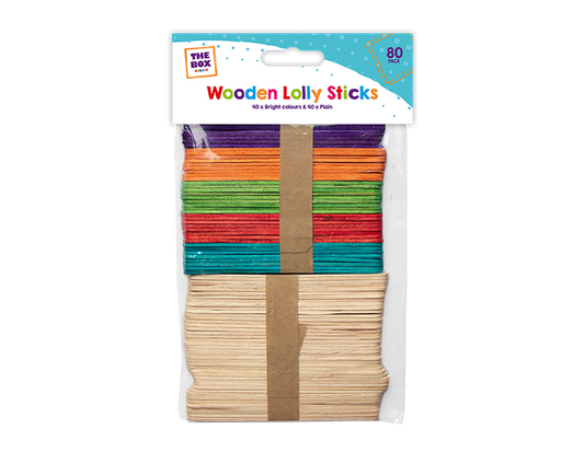 Wooden Lolly Sticks - 80 Pack