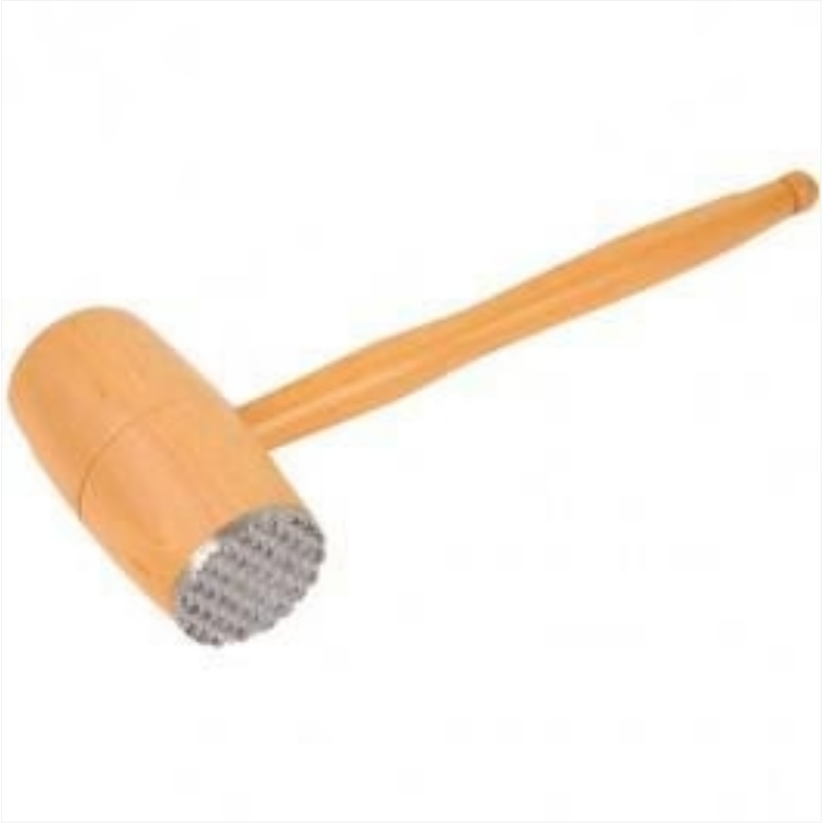 Wooden Meat Tenderizer Mallet Teeth Steak Pointed Round Hammer