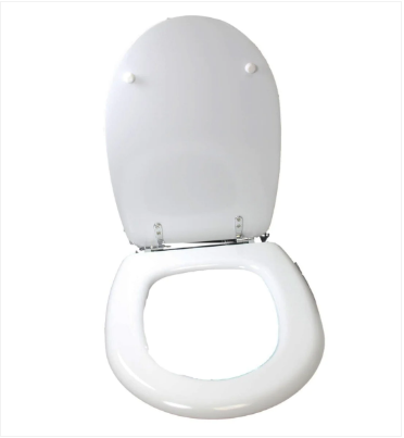 Wooden Toilet Seat White 28 x 18 cm