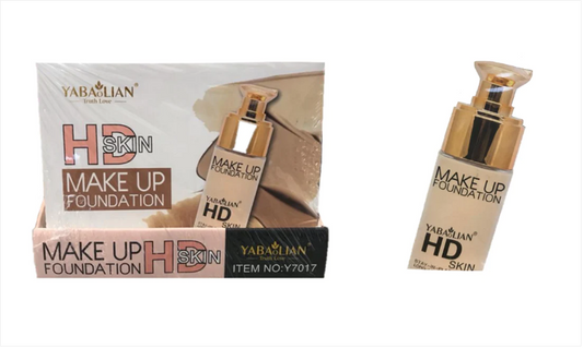 Yabaolian HD Skin Liquid Pump Foundation Assorted Colours Box of 12