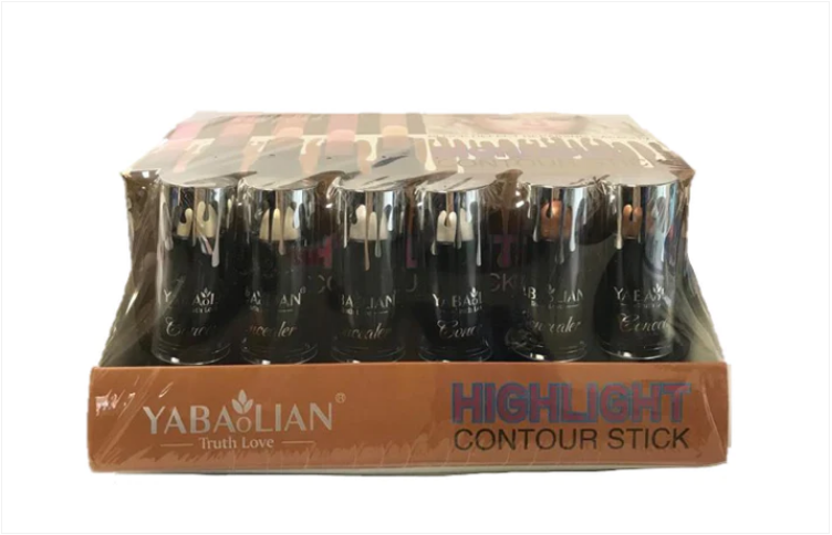 Yabaolian Highlighter Contour Stick Assorted Colours Box of 24