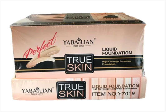 Yabaolian True Skin Liquid Pump Foundation Assorted Colours Box of 12