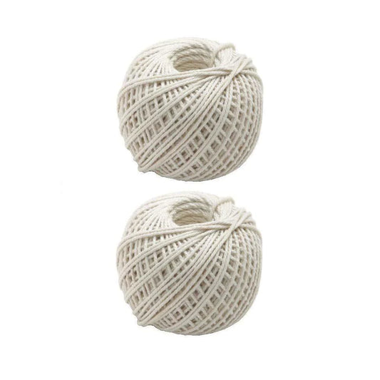 2 x 30 Metres Pack Cotton Ball String Craft Cotton Ball Off White