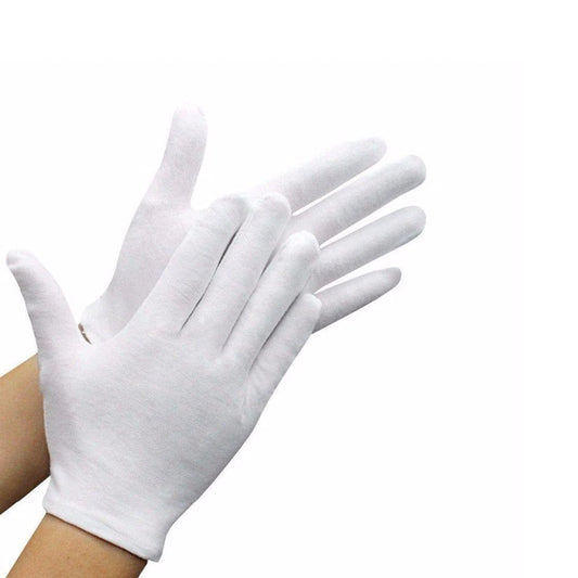 Heavy Duty Cotton Working Gloves One Size White ( 24 Pcs )