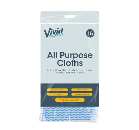 Multi Purpose Cloths 15pk
